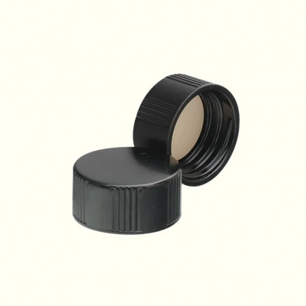CAPUCHON PHENOLIQUE NOIR A VIS AVEC JOINT CAOUTCHOUC -C.200