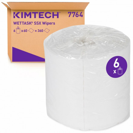 ESSUYEUR WETTASK SXX BLANC KIMTECH - 6 ROULEAUX X 175FTS