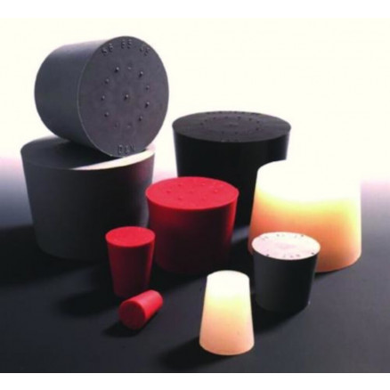 BOUCHON SILICONE TRANSPARENT 1 TROU D. 56 X 65 X 45 MM