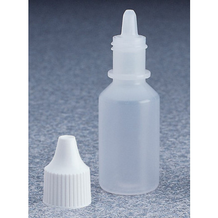 FLACON COMPTE-GOUTTE 15ML EN LDPE BLANC + CAPE NALGENE -X25