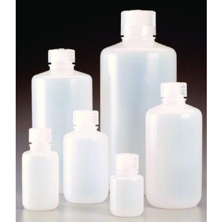 FLACON NALGENE ROND COL ETROIT HDPE CLAIR 500ML