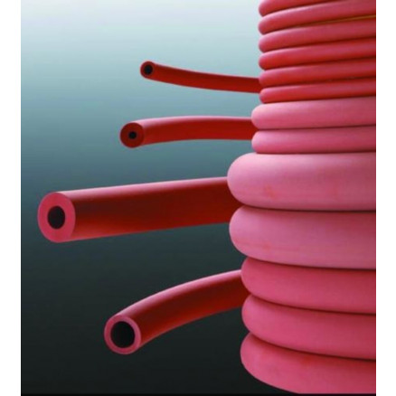 TUYAU A VIDE EN CAOUTCHOUC ROUGE D.10X5MM - LE METRE