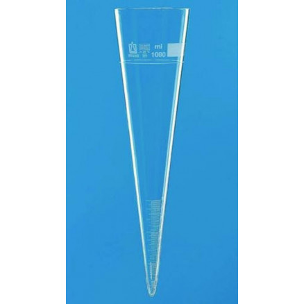 CONE DE SEDIMENTATION D'IMHOFF VERRE BORO SANS ROBINET 1L