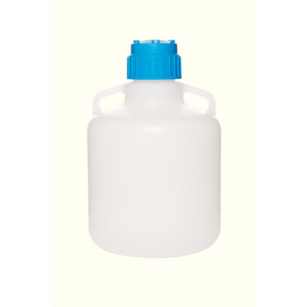 BONBONNE EN LDPE + BOUCHON EN PP POIGNEES CAP.50L