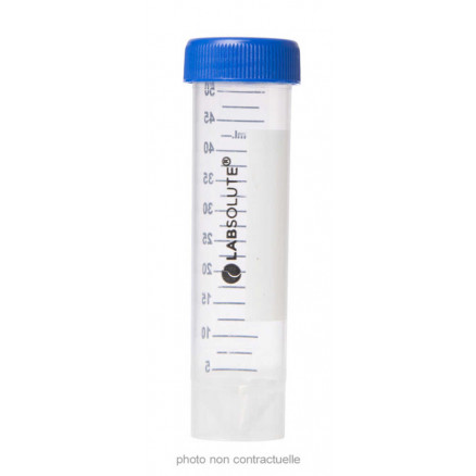 TUBES A CENTRIFUGER 50ML EN PP FOND PLAT NON STERILE - X500