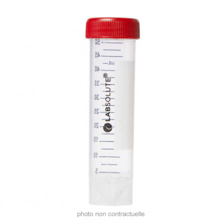 TUBES A CENTRIFUGER EN PP 50ML FOND PLAT STERILE S/S.25 - PACK X500
