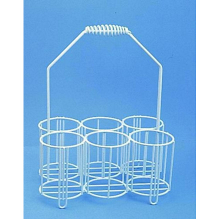 PORTE-BOUTEILLES EN PE RECOU- VERT BLANC POUR 10X250ML