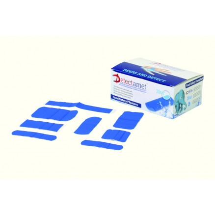 PANSEMENTS BLEUS DETECTABLES METAL/RAYONS X D.72X25MM-P100