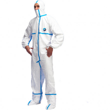 COMBINAISON A CAGOULE TYVEK / PRODUITS CHIMIQUES 600+ -T.L