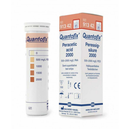 TEST BANDELETTE ACIDE PERACETIQUE 0-2000MG/L QUANTOFIX - 100 TESTS