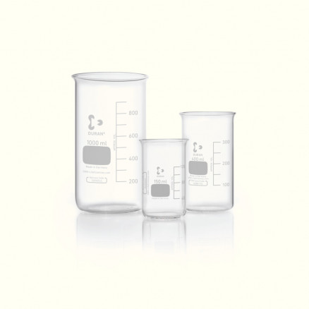 BECHER EN VERRE FORME HAUTE SANS BEC VERSEUR 250ML