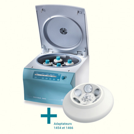 CENTRIFUGEUSE HETTICH ROTINA 380, ROTOR ANGULAIRE, PORTOIRS 15 & 50ML