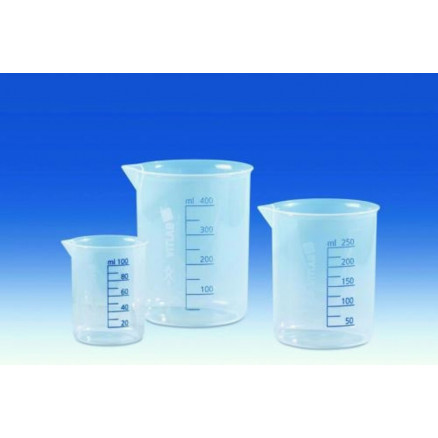 BECHER A BEC SANS ANSE EN PP GRADUE BLEU - 25ML