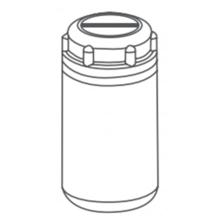 BOUTEILLE PPCO 200ML FOND PLAT AVEC COUVERCLE 56X112MM