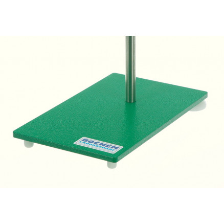 SOCLE EN ACIER PEINT VERT FILETAGE M10 DIM. 250X160X6MM - 2KG