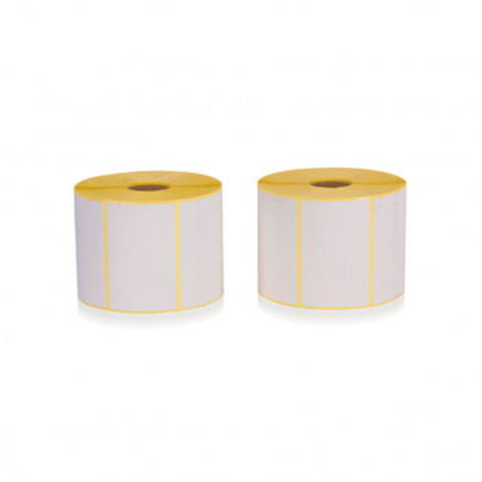 ETIQUETTES THERMIQUES ADHESIVES POUR IMPRIMANTE - LOT DE 2 ROULEAUX