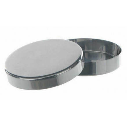 BOITE DE PETRI EN ACIER INOX 18/10 AVEC COUVERCLE D.90MM H.20MM