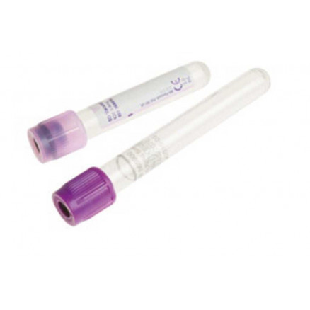 TUBE VACUTAINER PET STERILE 13X75MM + BOUCHON 4ML HEMOGARD VIOLET  X100