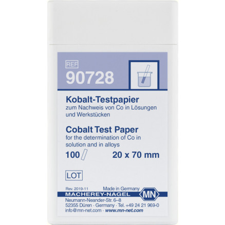 PAPIER TEST COBALT QUALITATIF 907 28 - PACK 100 TESTS