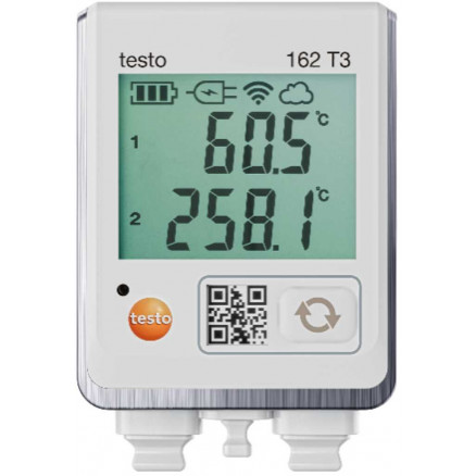 ENREGISTREUR TESTO 162 T3 WIFI AVEC ECRAN &2 ENTREES SONDE TC