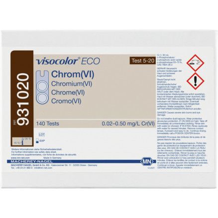 TEST VISOCOLOR CHROME (VI) 0,02 - 0,5 MG/L - 140 TESTS