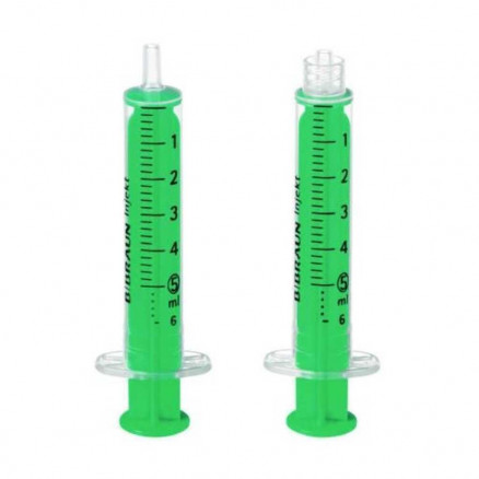 SERINGUE PP JETABLE LUER EXCENTRE STERILE 5ML GRAD.0,2ML - PACK X100