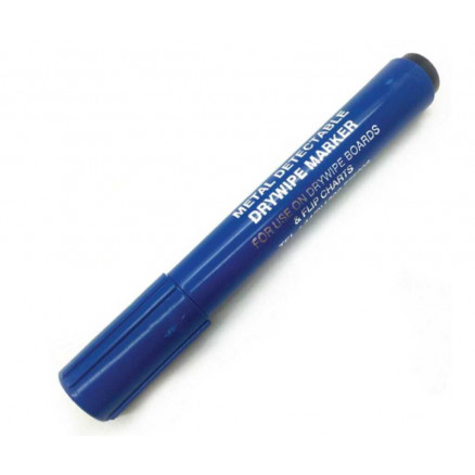 MARQUEUR EFFACABLE DETECTABLE A POINTE OGIVE NOIR - PACK X10