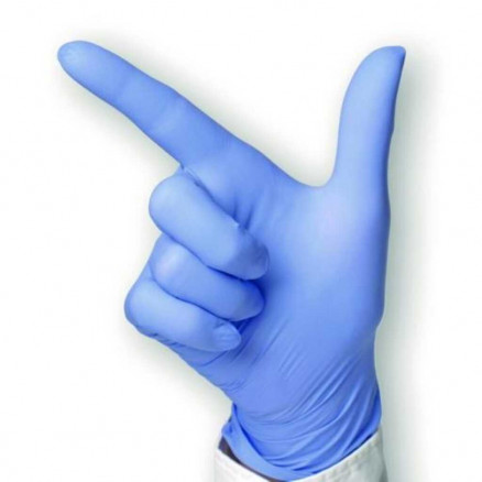 GANT NITRILE BLEU  NON POUDRE STERILE S/S UNITAIRE TAILLE M - X50