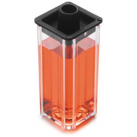 CUVETTE D'ECHANTILLON CARREE EN PS 25ML AVEC CAPUCHON - PACK X2