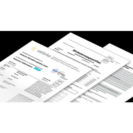 CERTIFICAT DE SORTIE D'USINE POUR BALANCE