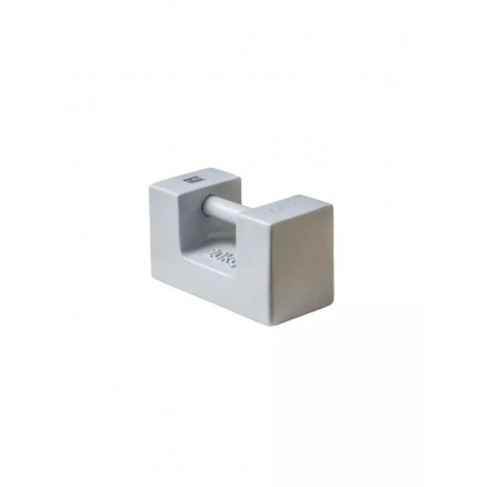 POIDS EN FONTE CLASSE M2 - 20KG AVEC VALISE PLASTIQUE & CERT.COFRAC