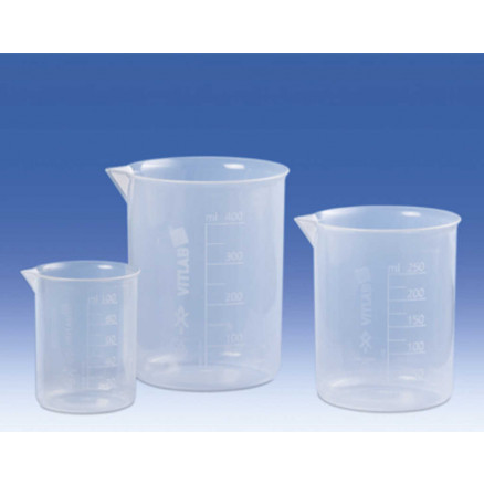 BECHER EN PP VITLAB GRADUE DANS LA MASSE - CAPACITE 250ML - PACK X6
