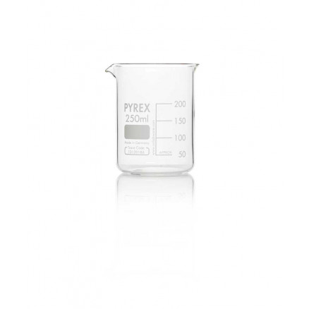 BECHER A BEC FORME BASSE PYREX 250ML - PACK X10