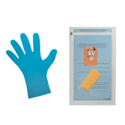 EPONGE EPT AVEC 2 GANTS - SACHET PREDECOUPE LASER - PAR X100