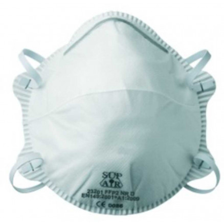 DEMI-MASQUE FILTRANT BLANC A COQUE SANS VALVE FFP2 NR D - PACK X240