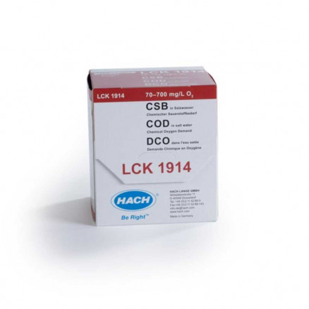 TEST EN CUVE DCO 250-1000 MG/L O2 LCK 1914 - PACK 25