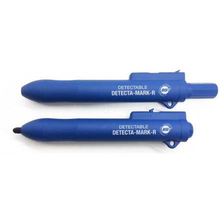 MARQUEUR DETECTABLE RETRACTABLE PERMANENT ENCRE BLEU - PACK X10