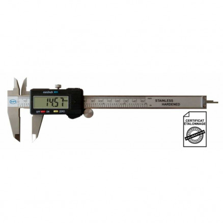 PIED A COULISSE DIGITAL 150MM PREC 1/100E ET  CERTIFICAT COFRAC