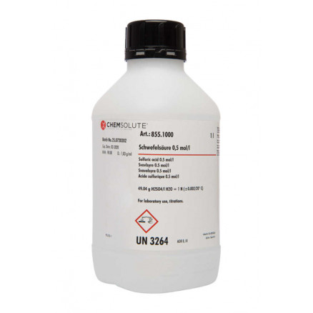 ACIDE SULFURIQUE 1N (0,5M) - 855 - 1L
