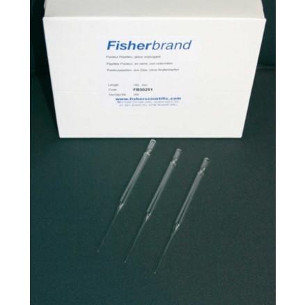 PIPETTE PASTEUR NON COTONNEE FERMEE L230MM VERRE NON STERILE  -X1000