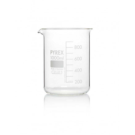 BECHER A BEC FORME BASSE PYREX 1000ML - PACK DE 10
