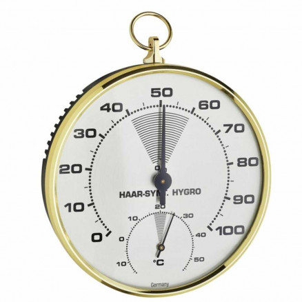 HYGROMETRE/THERMOMETRE MECANIQUE A CHEVEUX - DIAM. 100MM