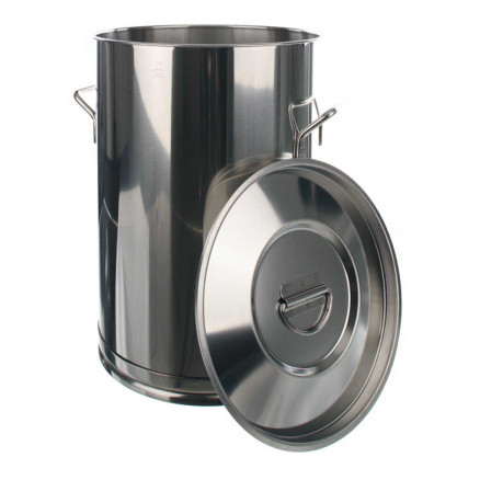 CONTENEUR EN INOX 20L AVEC POIGNEES DIAM.270MM x HAUT. 375MM