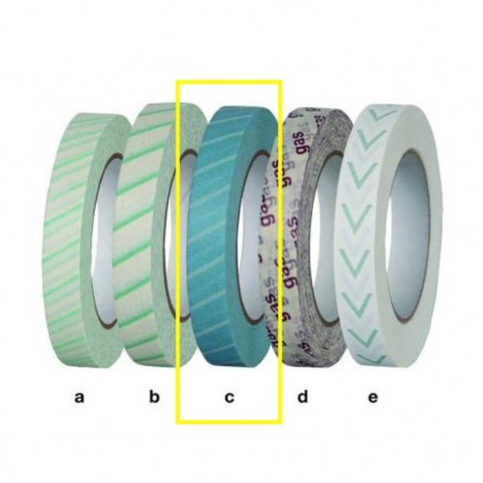 INDICATEUR DE STERILISATION VAPEUR EN RUBAN VERT/NOIR LARG.19MM - X50M