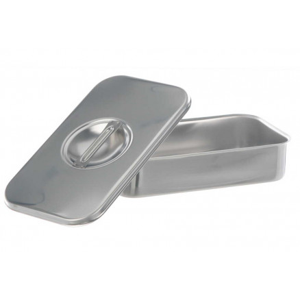 RECIPIENT AVEC COUVERCLE EN INOX 18/10 - 2.5L - DIM. 155X105X160MM