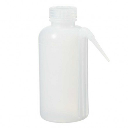 PISSETTE LARGE OUVERTURE AVEC TUBULURE LATERALE LDPE 500ML