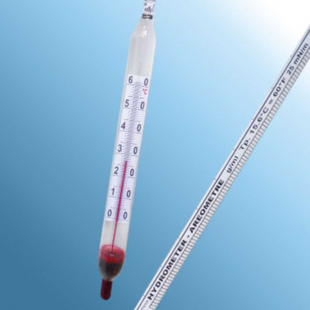 DENSIMETRE 0.700-0.800 0.001G/ML TP.15°C  AVEC THERMOMETRE 0-60°C
