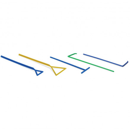 ETALEUR TRIANGLE STERILE BLEU EN PP L+215MM S/SACHET UNITAIRE - X100