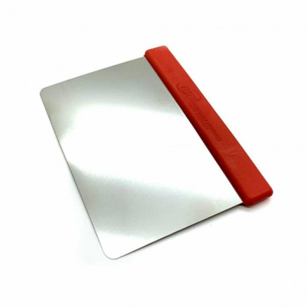 GRATTOIR FLEXIBLE ACIER INOXYDABLE ROUGE - 120 X 100MM - PACK X10