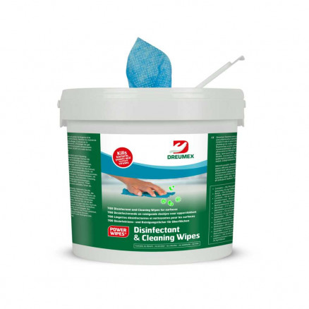 LINGETTES BLEUES DESINFECTANTES ET NETTOYANTES 130X140MM - SEAU X700